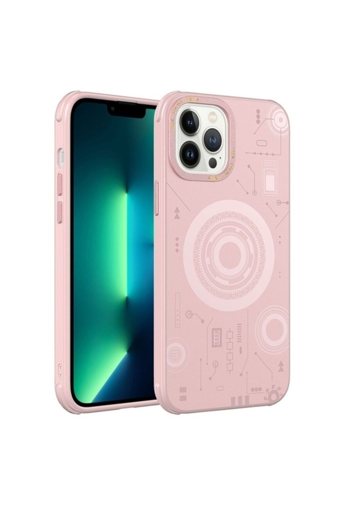 Apple iPhone 13 Pro Max Uyumlu Kılıf Zore Wireless Şarj Özellikli Desenli Hot Kapak