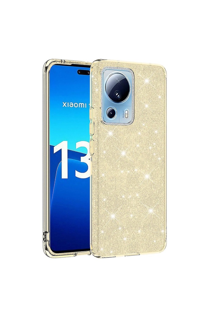[RNZ-TA90286] Xiaomi Mi 13 Lite Uyumlu Kılıf Zore Shining Silikon (Gold)