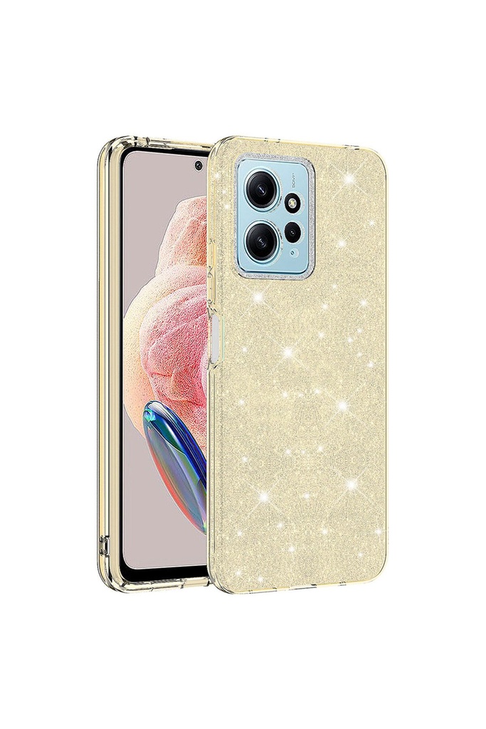 [RNZ-TA90303] Xiaomi Redmi Note 12 4G Uyumlu Kılıf Zore Shining Silikon (Gold)