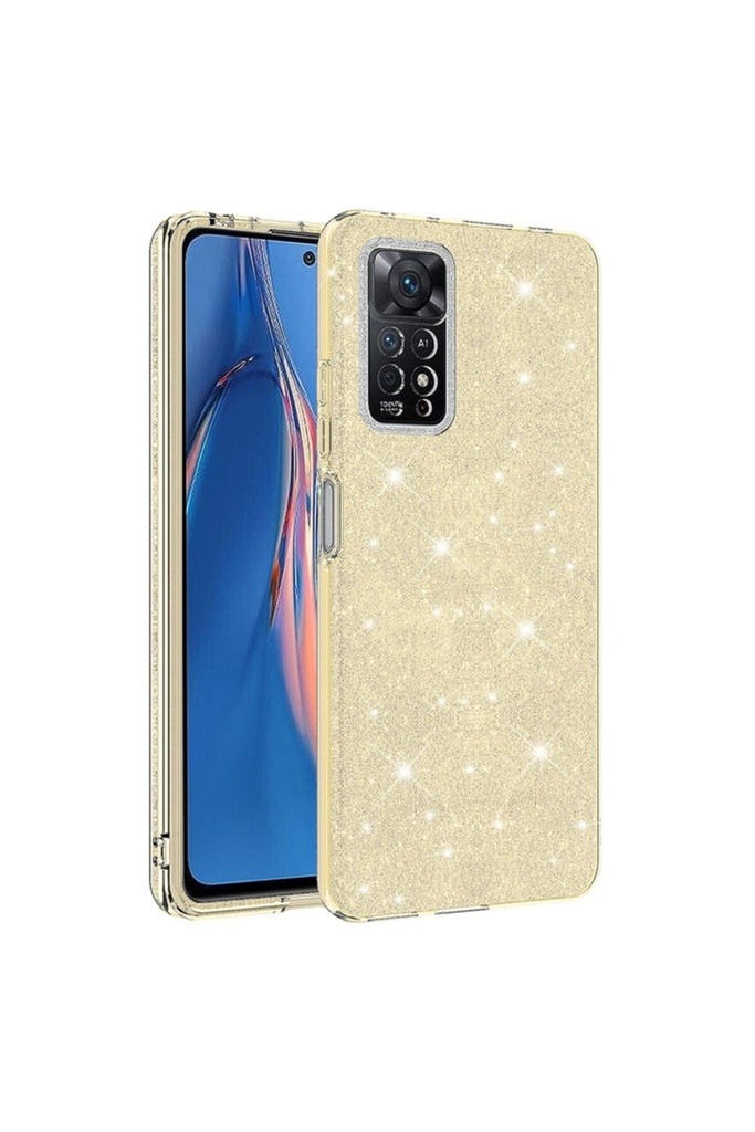 [RNZ-TA90307] Xiaomi Redmi Note 12 Pro 4G Uyumlu Kılıf Zore Shining Silikon (Gold)