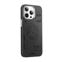 Apple iPhone 15 Pro Max Uyumlu Kılıf Wiwu HHX-016 Karbon Fiber 600D Mars Kevlar Kapak