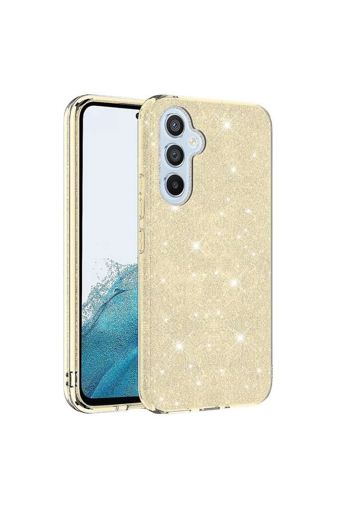 [RNZ-TA90319] Samsung Galaxy A54 Uyumlu Kılıf Zore Shining Silikon (Gold)