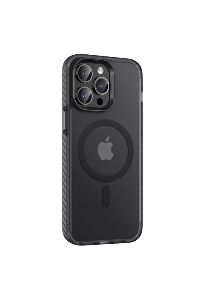 [RNZ-TA90384] Apple iPhone 14 Pro Max Uyumlu Kılıf Mat Arka Yüzey Wireless Şarj Özellikli Zore Locik Kapak (Siyah)
