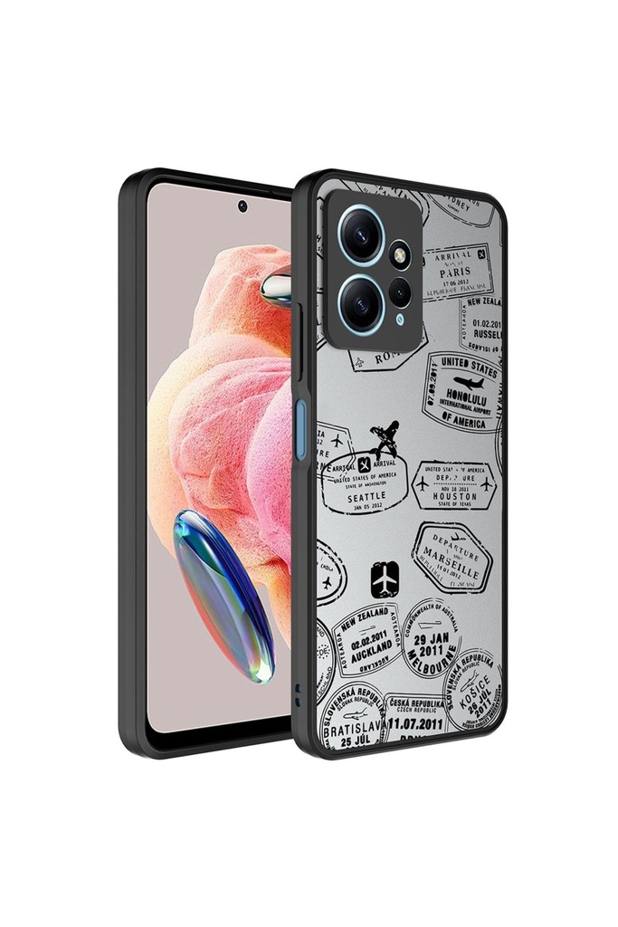 Xiaomi Redmi Note 12 4G Uyumlu Kılıf Aynalı Desenli Kamera Korumalı Parlak Zore Mirror Kapak