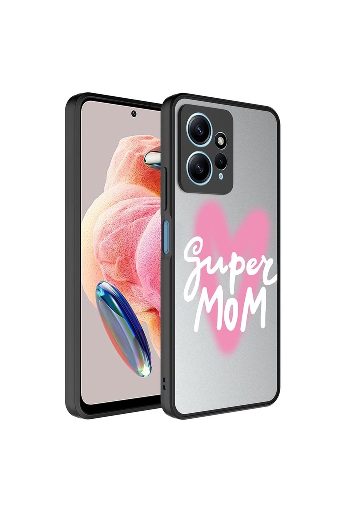 Xiaomi Redmi Note 12 4G Uyumlu Kılıf Aynalı Desenli Kamera Korumalı Parlak Zore Mirror Kapak