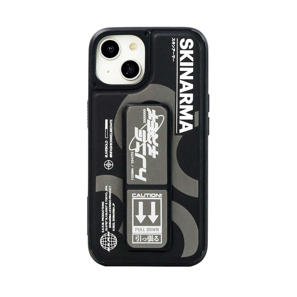 [ZTA90482] Apple iPhone 14 Uyumlu Kılıf SkinArma Standlı Deri Görünümlü Bango Kapak (Gri)