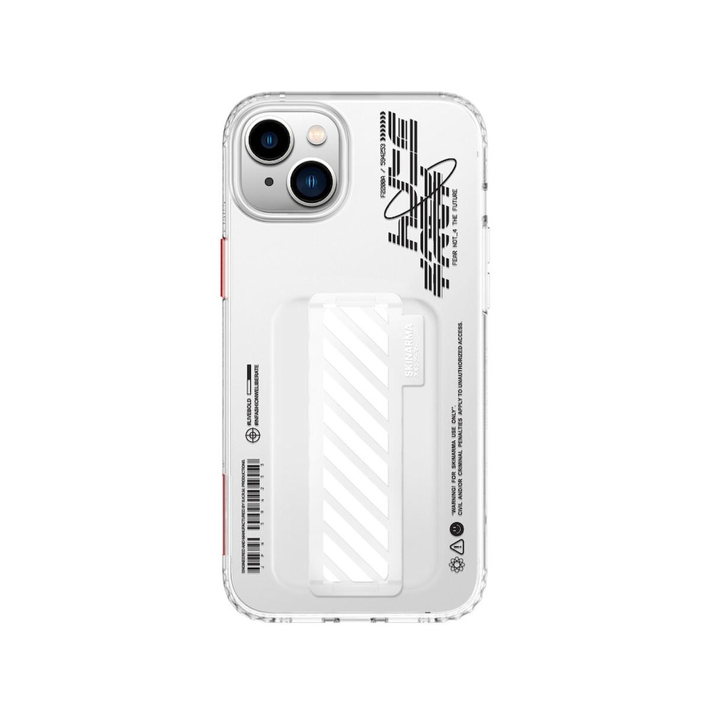 Apple iPhone 14 Uyumlu Kılıf SkinArma Şeffaf Desenli Kaze Kapak