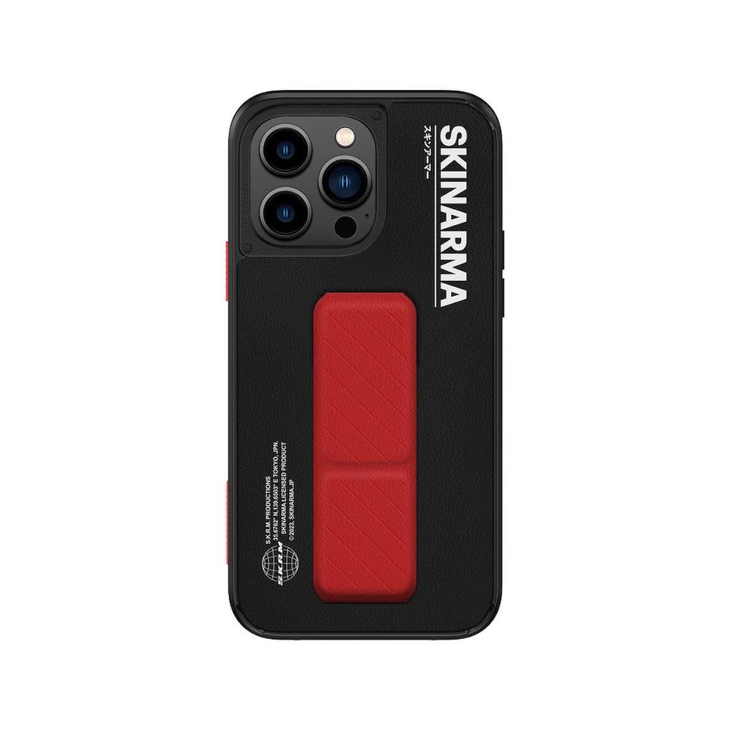 [ZTA90534] Apple iPhone 14 Pro Uyumlu Kılıf SkinArma Standlı Deri Görünümlü Gyo Kapak (Siyah)