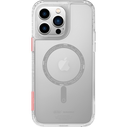 [ZTA90565] Apple iPhone 14 Pro Max Uyumlu Kılıf SkinArma Şeffaf Airbag Tasarımlı M-safe Şarj Özellikli Saido Kapak (Renksiz)