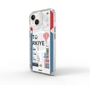 Apple iPhone 15 Uyumlu Kılıf M-safe Şarj Özellikli Bilet Desenli Wiwu Turkey B Serisi Kapak