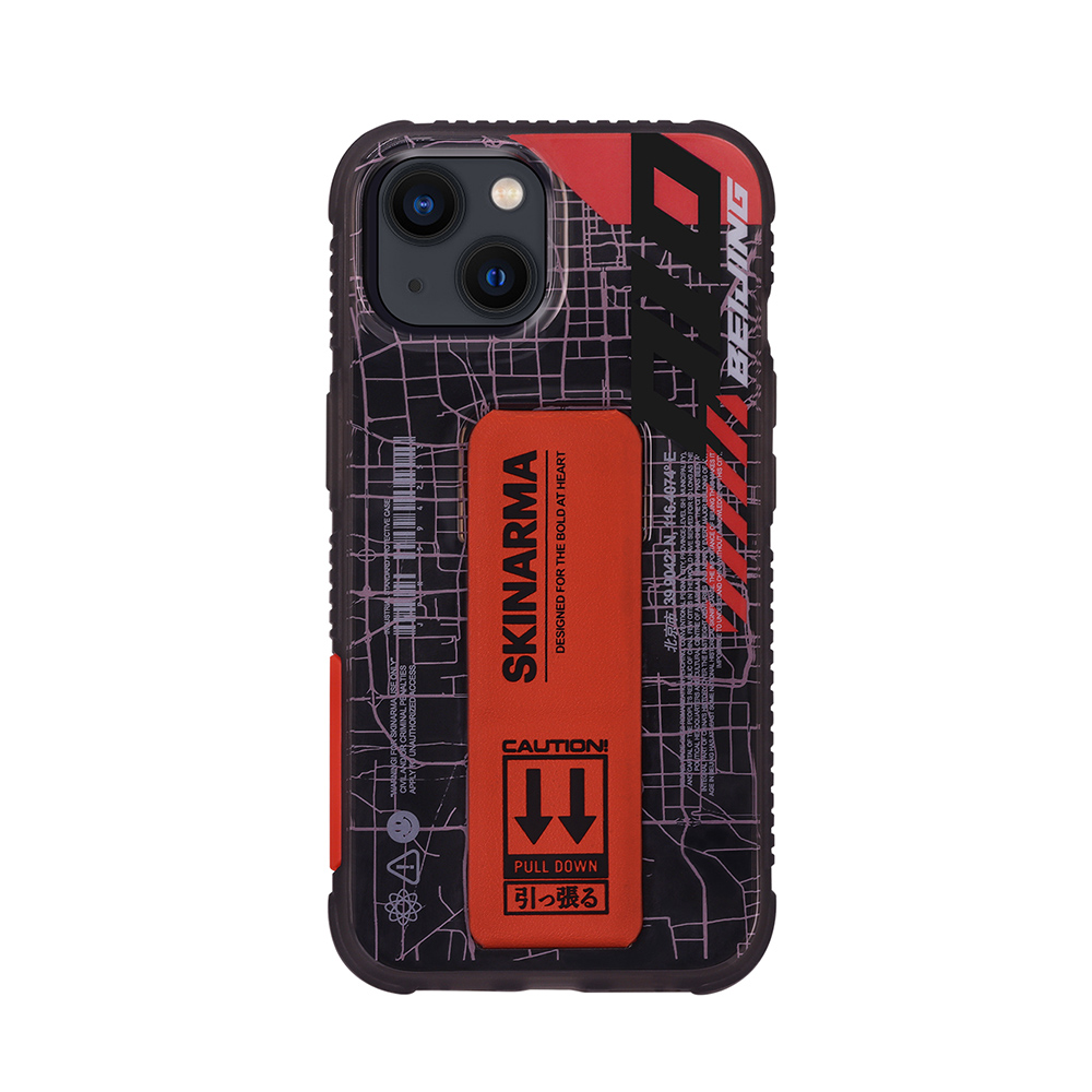 [ZTA90607] Apple iPhone 14 Uyumlu Kılıf SkinArma Şeffaf Desenli Standlı Ryoiki Kapak