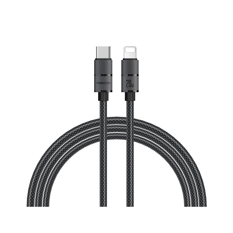 [ZTA90763] Recci RS08CLPD Warrior Serisi 20W Hızlı Şarj Özellikli Type-C To Lightning PD Kablo 1.2M