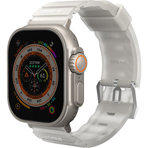 [ZTA90710] Apple Watch Ultra 49mm Uyumlu SkinArma New Shokku Silikon Kordon (Beyaz)