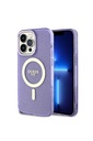 Apple iPhone 13 Pro Uyumlu Kılıf GUESS M-safe Şarj Özellikli Glitter Kapak