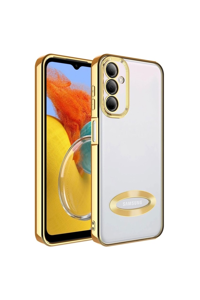 Samsung Galaxy M14 Uyumlu Kılıf Kamera Korumalı Logo Gösteren Zore Omega Kapak