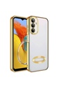 Samsung Galaxy M14 Uyumlu Kılıf Kamera Korumalı Logo Gösteren Zore Omega Kapak