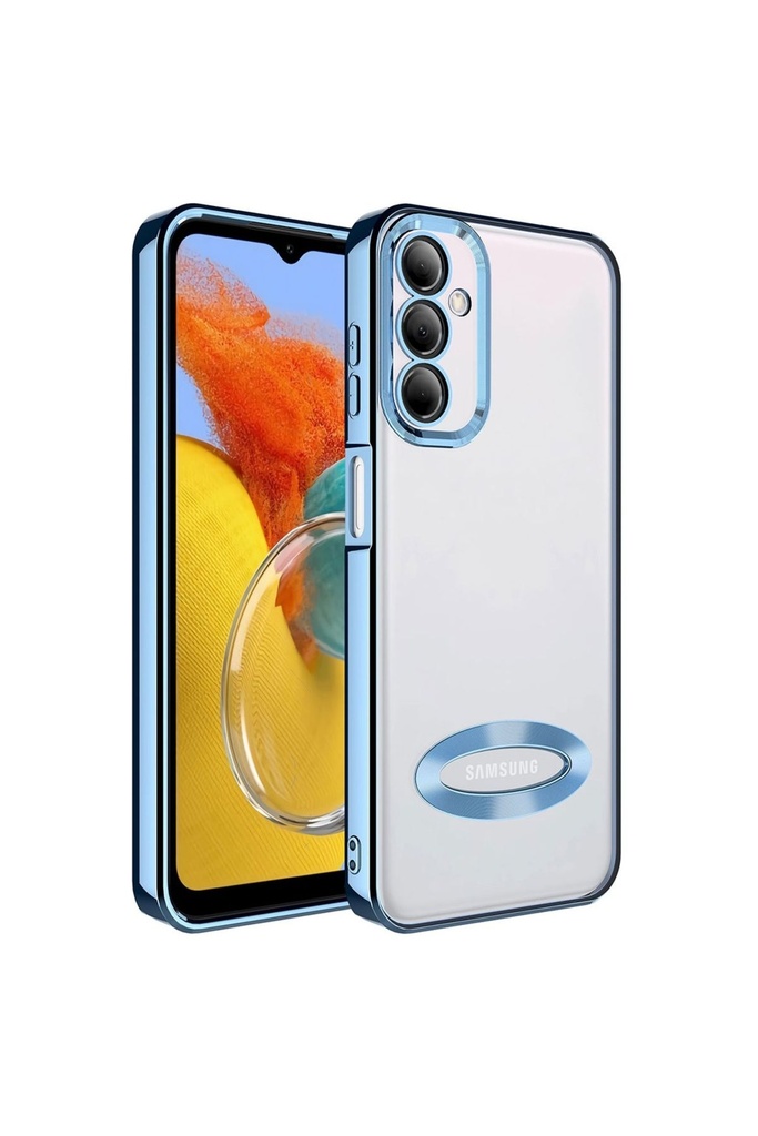 Samsung Galaxy M14 Uyumlu Kılıf Kamera Korumalı Logo Gösteren Zore Omega Kapak