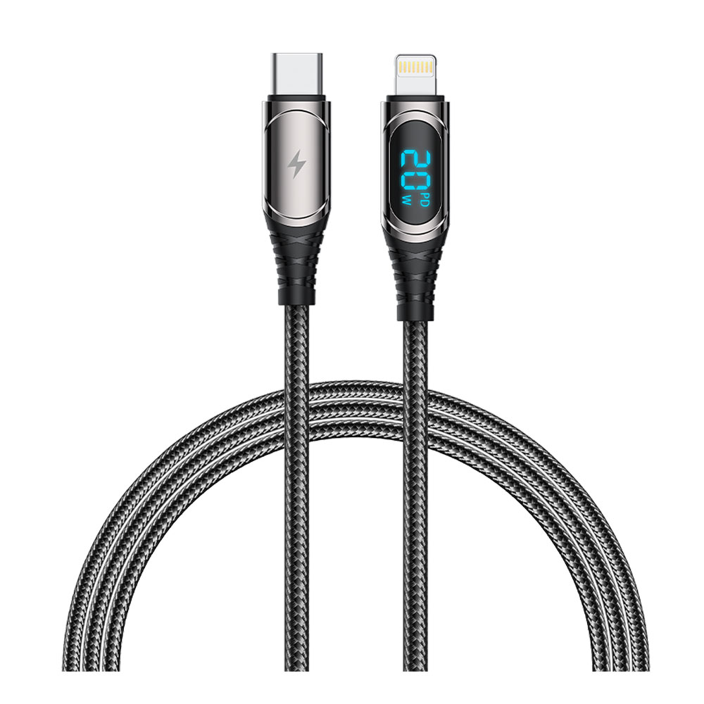 [ZTA90757] Recci RTC-P21CLPD Ghost Serisi 20W Hızlı Şarj Özellikli Type-C To Lightning PD Kablo 1.2M