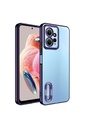 Xiaomi Redmi Note 12 4G Uyumlu Kılıf Kamera Korumalı Logo Gösteren Zore Omega Kapak