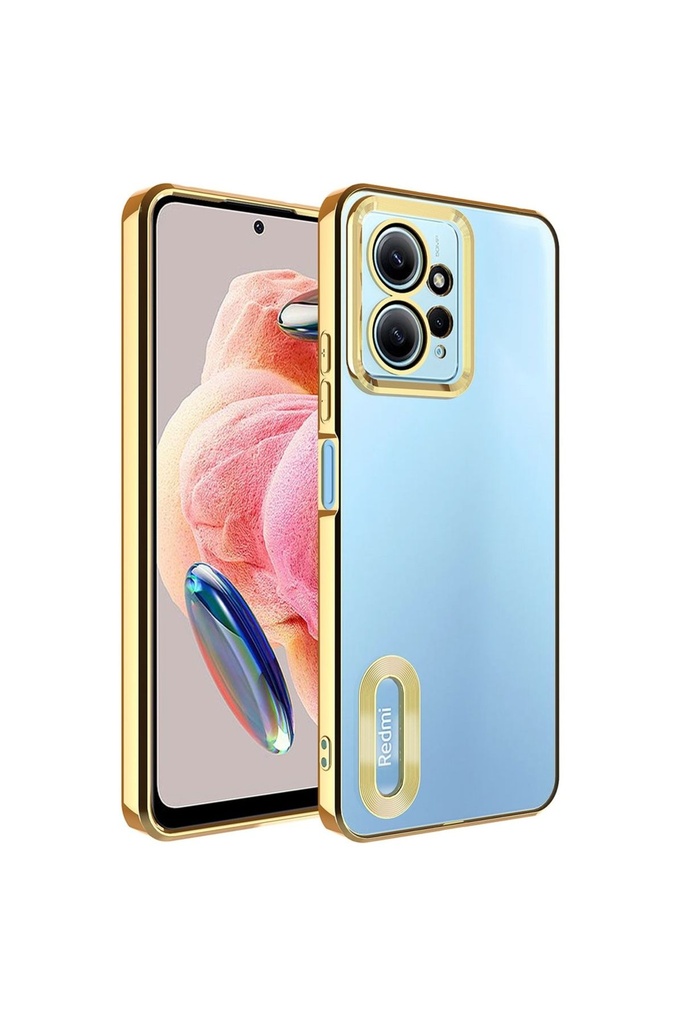 Xiaomi Redmi Note 12 4G Uyumlu Kılıf Kamera Korumalı Logo Gösteren Zore Omega Kapak