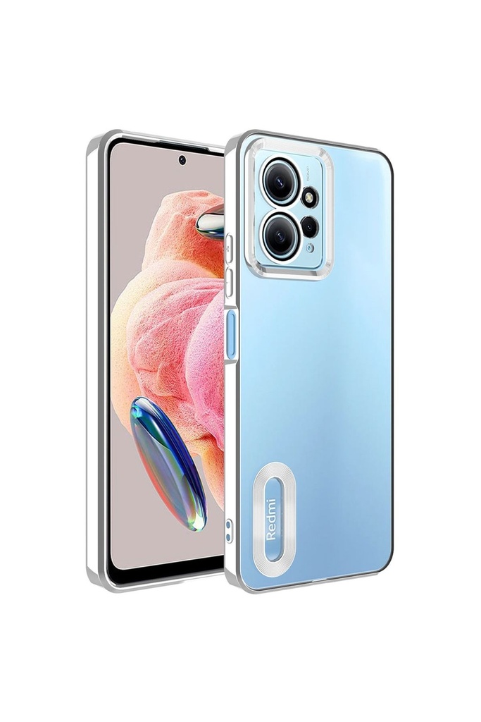 Xiaomi Redmi Note 12 4G Uyumlu Kılıf Kamera Korumalı Logo Gösteren Zore Omega Kapak