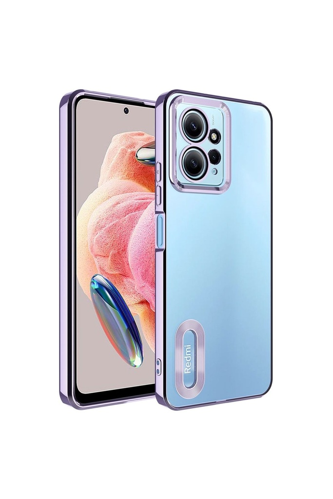 Xiaomi Redmi Note 12 4G Uyumlu Kılıf Kamera Korumalı Logo Gösteren Zore Omega Kapak