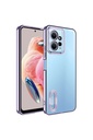 Xiaomi Redmi Note 12 4G Uyumlu Kılıf Kamera Korumalı Logo Gösteren Zore Omega Kapak