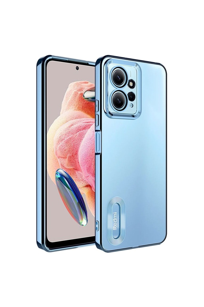 Xiaomi Redmi Note 12 4G Uyumlu Kılıf Kamera Korumalı Logo Gösteren Zore Omega Kapak