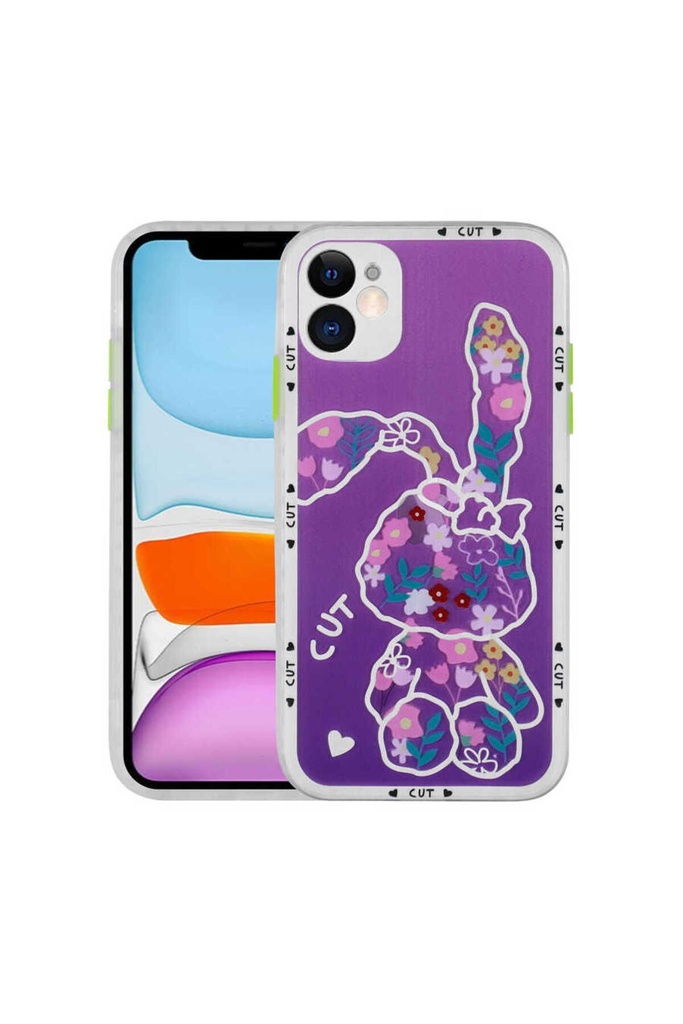 Apple iPhone 11 Uyumlu Kılıf Kamera Korumalı Desenli Sert Zore Hess Kapak