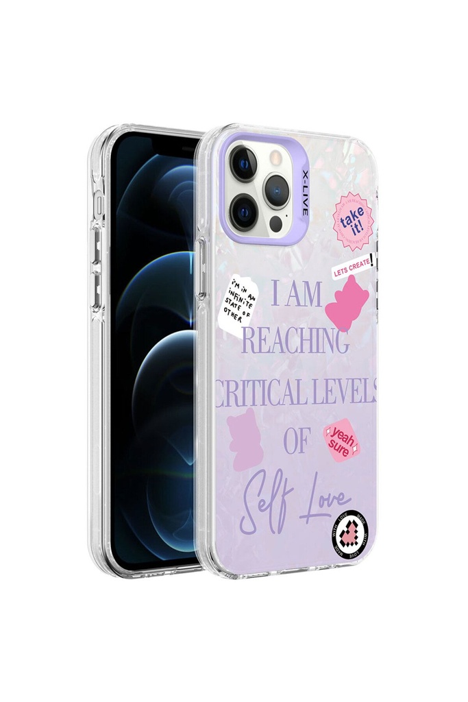 [RNZ-TA90907] Apple iPhone 12 Pro Max Uyumlu Kılıf Mermer Desenli Zore Marbello Kapak (Mor)