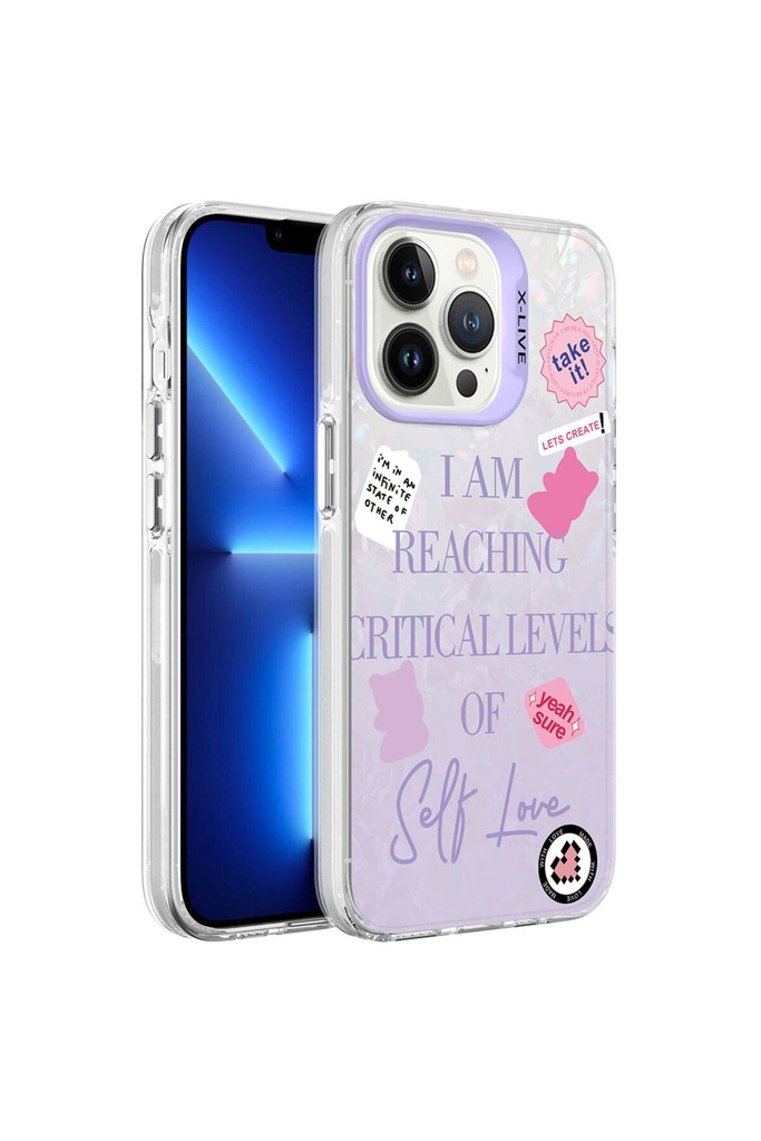 [RNZ-TA90919] Apple iPhone 13 Pro Uyumlu Kılıf Mermer Desenli Zore Marbello Kapak (Mor)