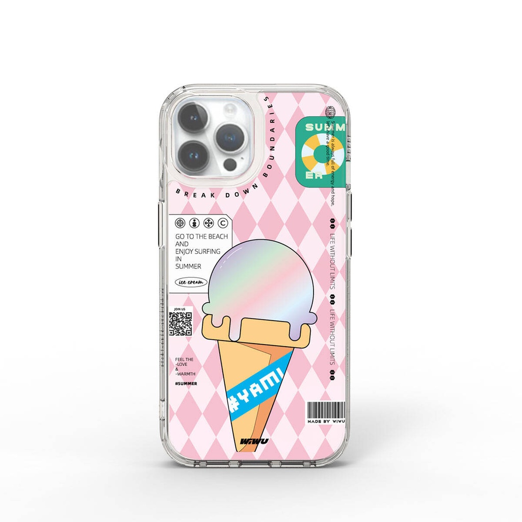 Apple iPhone 15 Pro Max Uyumlu Kılıf Çift Katman Desenli Wiwu Summer Serisi Kapak