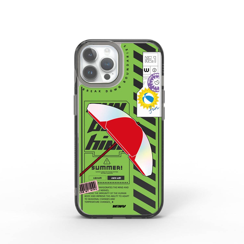 Apple iPhone 15 Pro Max Uyumlu Kılıf Çift Katman Desenli Wiwu Summer Serisi Kapak