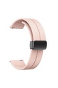 Samsung Gear S2 20mm Uyumlu Kordon Silikon Metal Mıknatıslı Toka Zore KRD-84 Kayış
