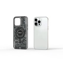 Apple iPhone 15 Pro Max Uyumlu Kılıf M-safe Şarj Özellikli Desenli Wiwu Mecha Circuit H Serisi Kapak