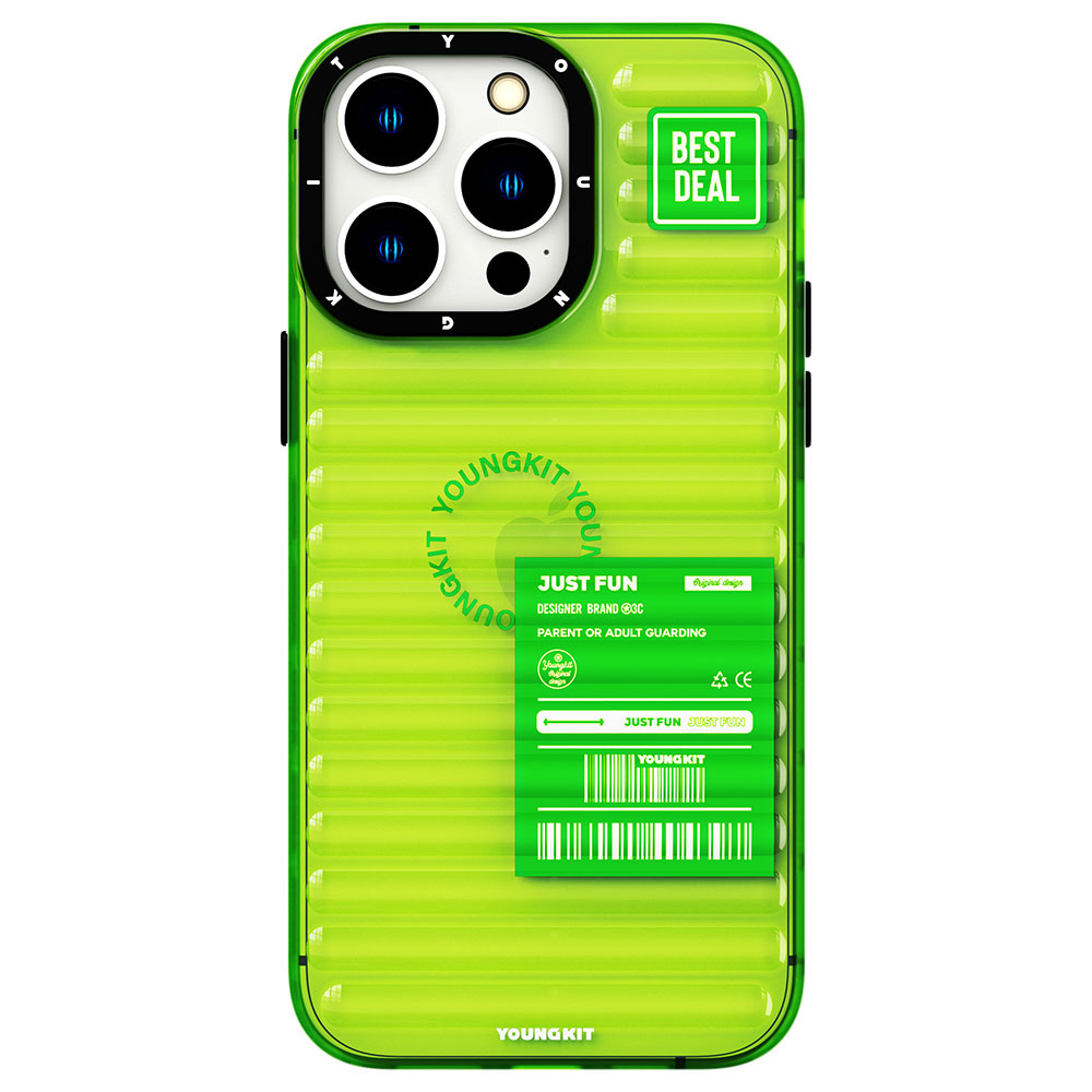Apple iPhone 14 Pro Uyumlu Kılıf Şeffaf Renkli Tasarım YoungKit Fluorite Serisi Kapak