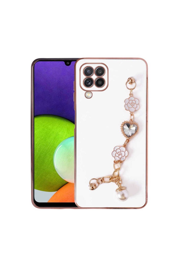 Samsung Galaxy M22 Uyumlu Kılıf El Tutamaçlı Kamera Korumalı Zore Taka Silikon Kapak