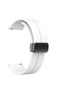 Samsung Galaxy Watch Active 2 44mm Uyumlu Kordon Silikon Metal Mıknatıslı Toka Zore KRD-84 Kayış