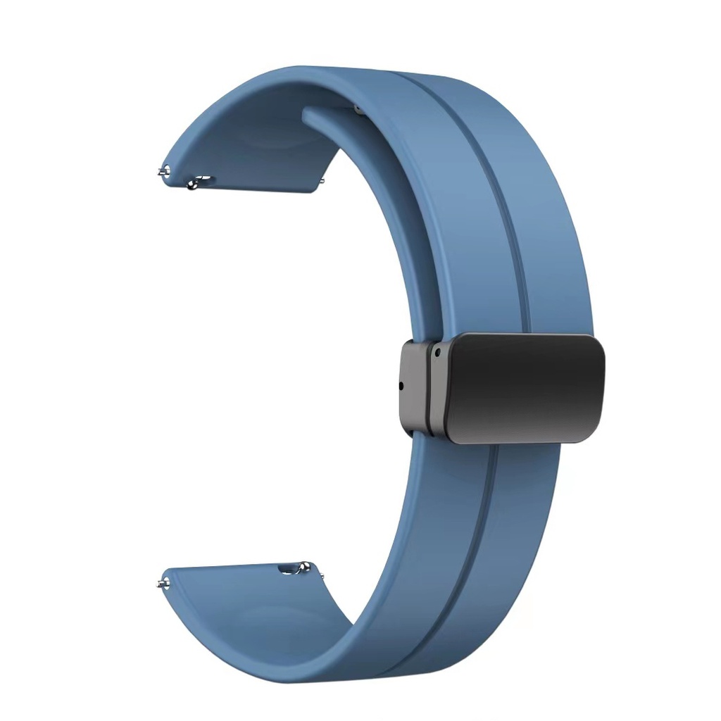 Huawei Honor Magic 2 46mm 22mm Uyumlu Kordon Silikon Metal Mıknatıslı Toka Zore KRD-84 Kayış