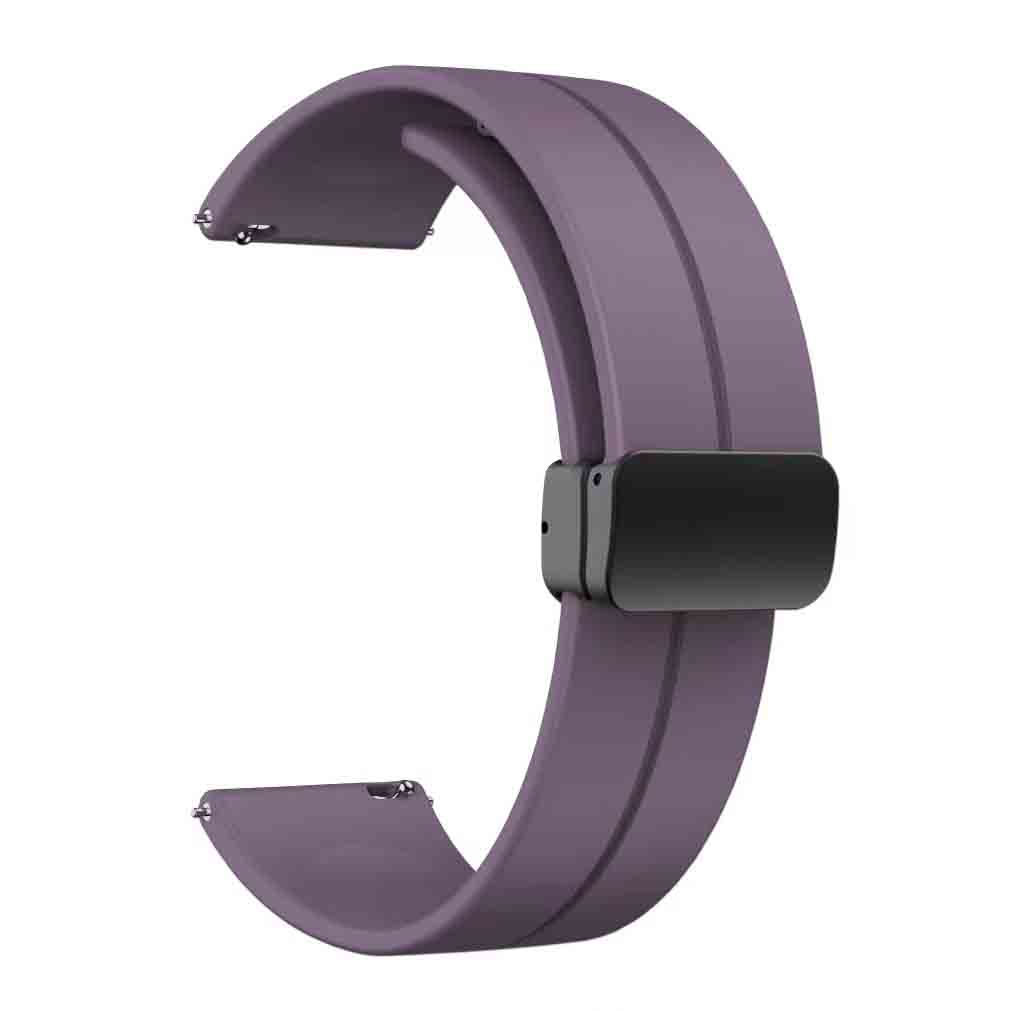 Huawei Honor Magic 2 46mm 22mm Uyumlu Kordon Silikon Metal Mıknatıslı Toka Zore KRD-84 Kayış