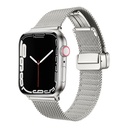 Apple Watch 44mm Uyumlu Kordon Hasır Metal Mıknatıs Tokalı Zore KRD-85 Kayış