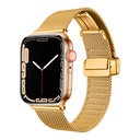 Apple Watch 7 45mm Uyumlu Kordon Hasır Metal Mıknatıs Tokalı Zore KRD-85 Kayış
