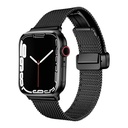 Apple Watch 7 45mm Uyumlu Kordon Hasır Metal Mıknatıs Tokalı Zore KRD-85 Kayış