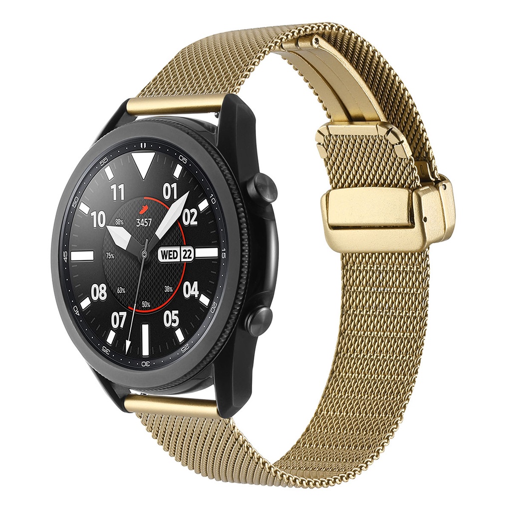 Huawei GT2 46mm 22mm Uyumlu Kordon Hasır Metal Mıknatıs Tokalı Zore KRD-85 Kayış