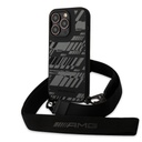 Apple iPhone 14 Pro Max Uyumlu Kılıf AMG Liquid Silikon Strap Telefon Askılı Grafik Dizayn Kapak