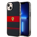 Apple iPhone 14 Uyumlu Kılıf Ferrari Orjinal Lisanslı M-safe Şarj Özellikli Yatay Çizgili Dizayn Kapak