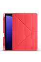 Samsung Galaxy Tab S9 FE Plus Uyumlu Kılıf Zore Tri Folding Kalem Bölmeli Standlı Kılıf
