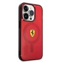 Apple iPhone 14 Pro Max Uyumlu Kılıf Ferrari M-safe Şarj Özellikli Yarı Transparan Dizayn Kapak
