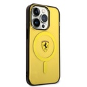 Apple iPhone 14 Pro Max Uyumlu Kılıf Ferrari M-safe Şarj Özellikli Yarı Transparan Dizayn Kapak