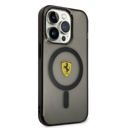Apple iPhone 14 Pro Max Uyumlu Kılıf Ferrari M-safe Şarj Özellikli Yarı Transparan Dizayn Kapak